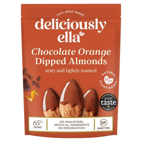 Deliciously Ella Chocolate Orange Dipped Almonds 75g (Pack of 3)