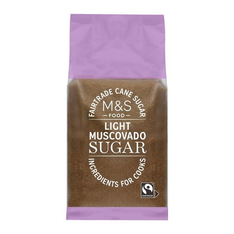 M&S Fairtrade Light Muscovado Sugar 500g (Pack of 2)