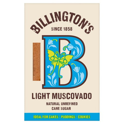 Billington's Light Muscovado Sugar 500g (Pack of 2)