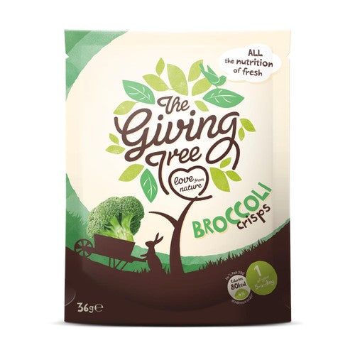 The Giving Tree Vacuum Fried Broccoli Crisps 36g (Pack of 6)