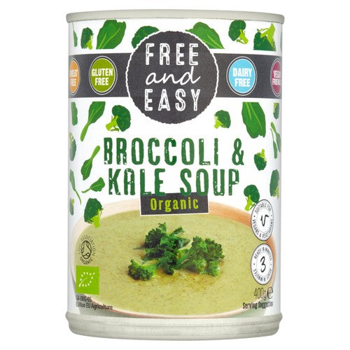 Free & Easy Free From Dairy Free Organic Broccoli & Kale Soup 400g (Pack of 2)