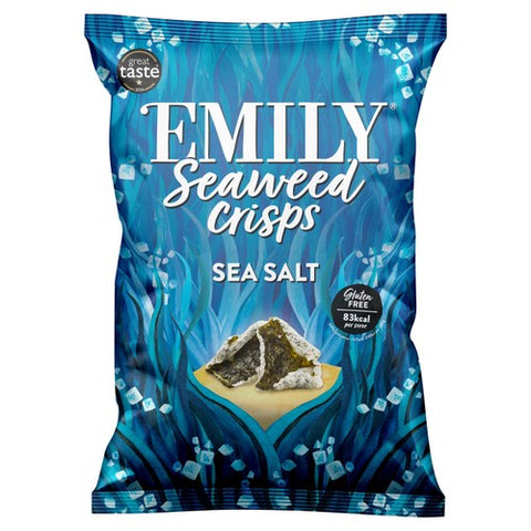 Emily Seaweed Crisps Sea Salt 50g (Pack of 6)