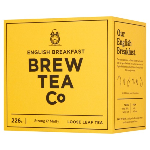 Brew Tea Co English Breakfast Loose Leaf Tea 226g (Pack of 2)