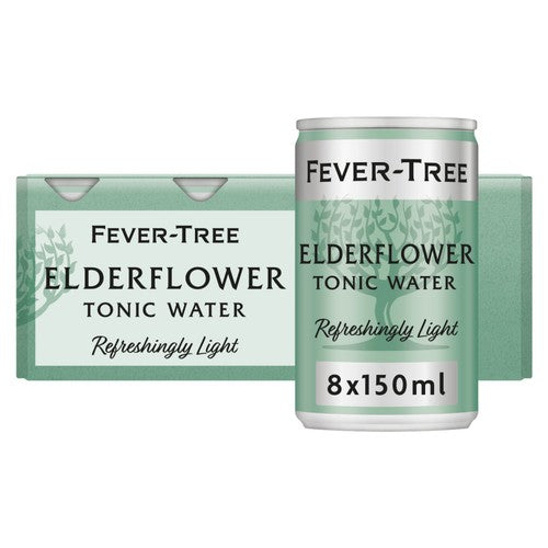 Fever-Tree Light Elderflower Tonic Cans 8 x 150ml (Pack of 2)