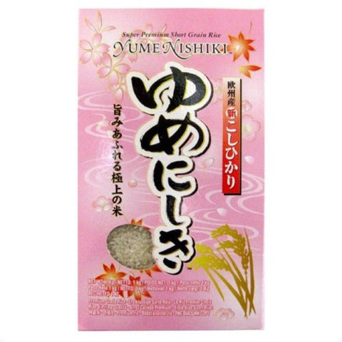 Yumenishiki Short Grain Rice 1kg (Pack of 3)