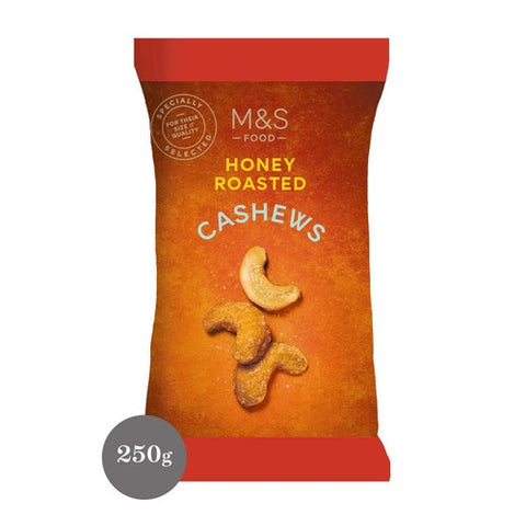 M&S Honey Roasted Cashews 250g (Pack of 3)
