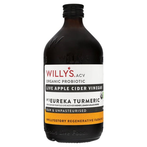 Willy's Organic Live Turmeric Apple Cider Vinegar with 'The 500ml (Pack 2)
