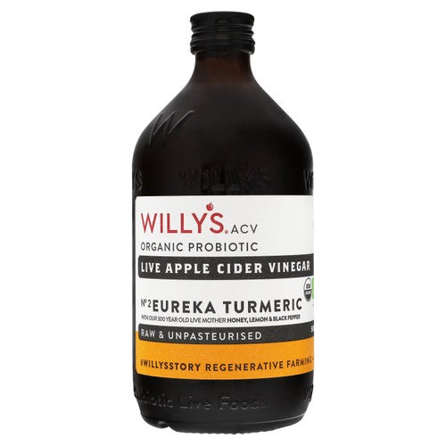 Willy's Organic Live Turmeric Apple Cider Vinegar with 'The 500ml (Pack 2)