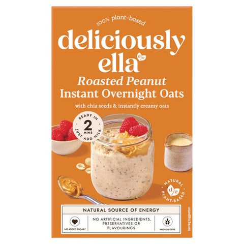 Deliciously Ella Peanut Instant Overnight Oats 360g (Pack of 3)