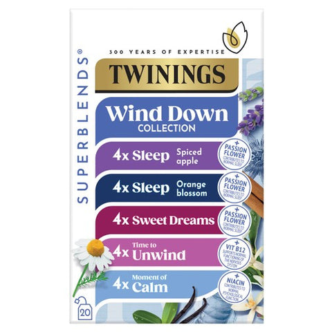 Twinings Superblends Wind Down Collection Variety Pack, 20 20's (Pack 3)