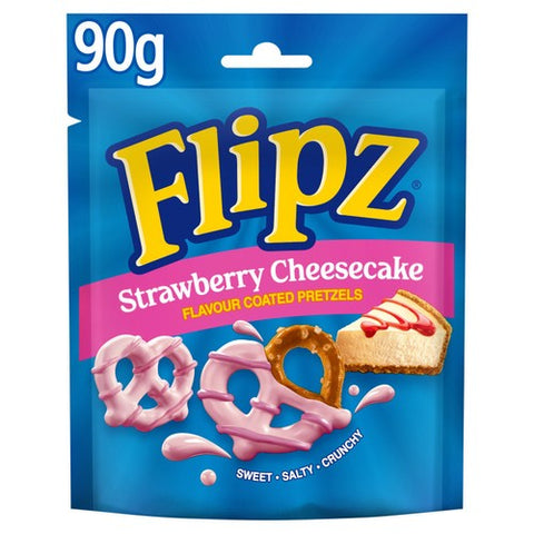 Flipz Strawberry Cheesecake Pretzels 90g (Pack of 6)