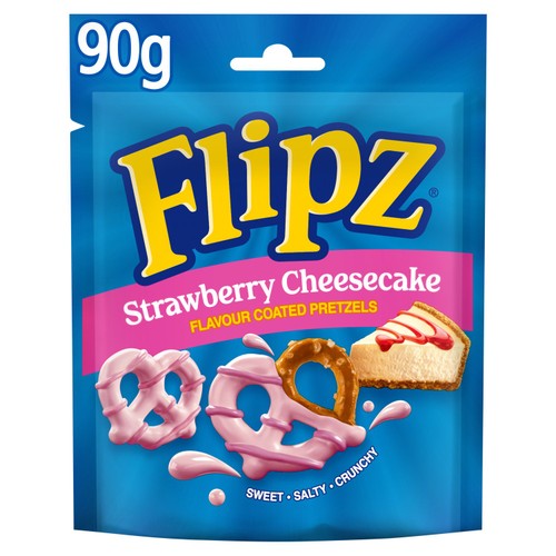 Flipz Strawberry Cheesecake Pretzels 90g (Pack of 6)