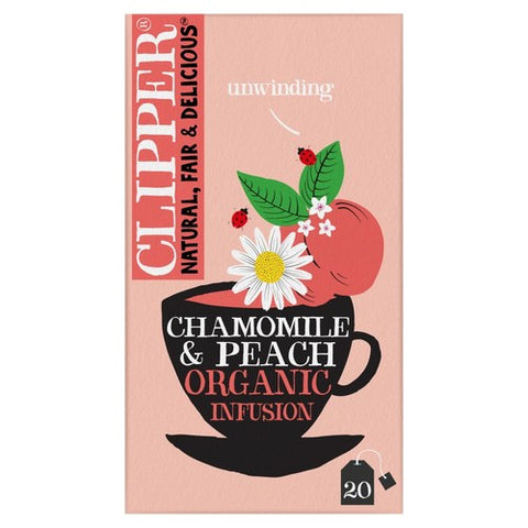 Clipper Chamomile & Peach Organic Tea Bags 20's (Pack of 3)