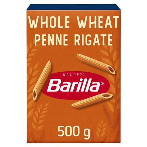 Barilla Whole Wheat Pasta Pennette Rigate  Wholegrain Pasta 500g (Pack of 3)