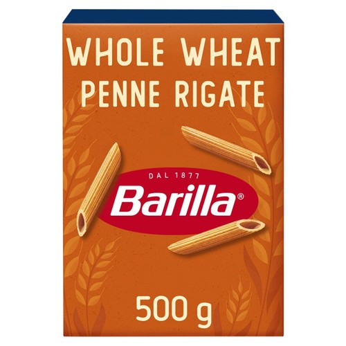 Barilla Whole Wheat Pasta Pennette Rigate  Wholegrain Pasta 500g (Pack of 3)