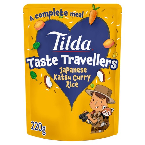 Tilda Kids Taste Travellers Katsu Curry Rice 220g (Pack of 3)
