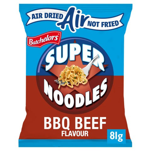 Batchelors Super Noodles Air Dried Low Fat BBQ Beef Flavour 81g (Pack 3)