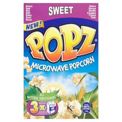 Popz Microwave Popcorn Sweet 3 x 90g (Pack of 3)
