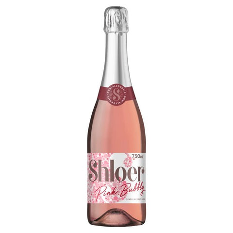 Shloer Pink Non Alcoholic Bubbly Sparkling Juice 750ml (Pack of 2)