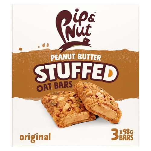 Pip & Nut Peanut Butter Stuffed Oat Bar Original 3 x 48g (Pack of 3)