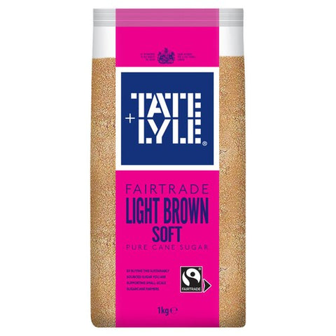 Tate & Lyle Fairtrade Light Soft Brown Sugar 1kg (Pack of 2)