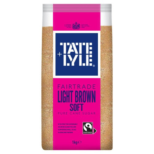 Tate & Lyle Fairtrade Light Soft Brown Sugar 1kg (Pack of 2)