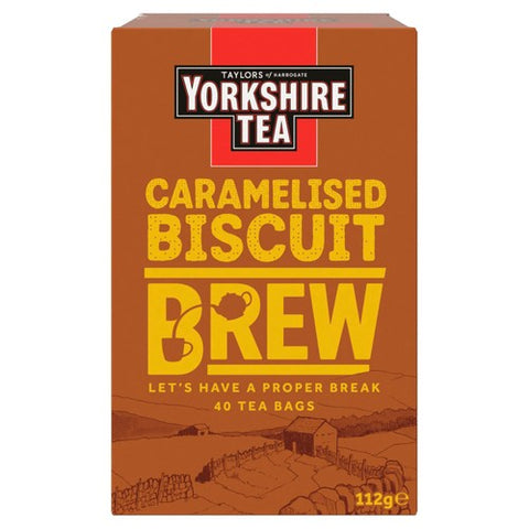 Yorkshire Tea Caramelised Biscuit Brew 40's (Pack of 2)