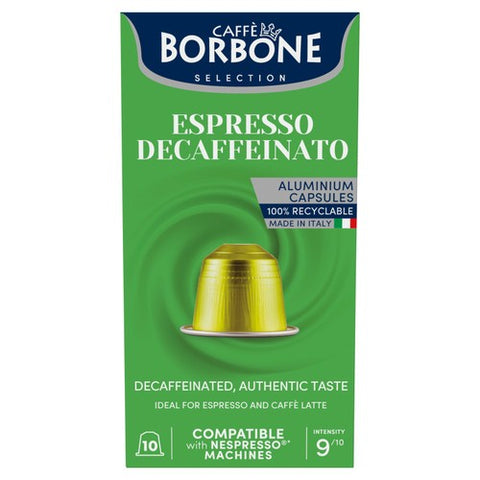 Caffe Borbone Decaf Espresso Nespresso Capsules, 10 pods pack (Pack 3)