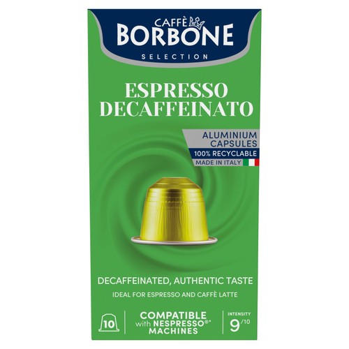 Caffe Borbone Decaf Espresso Nespresso Capsules, 10 pods pack (Pack 3)