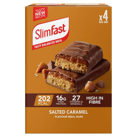 Slimfast Salted Caramel Meal Replacement Bars 4 x 60g (Pack of 3)