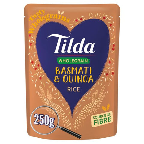 Tilda Steamed Wholegrain Basmati & Quinoa 250g (Pack of 3)