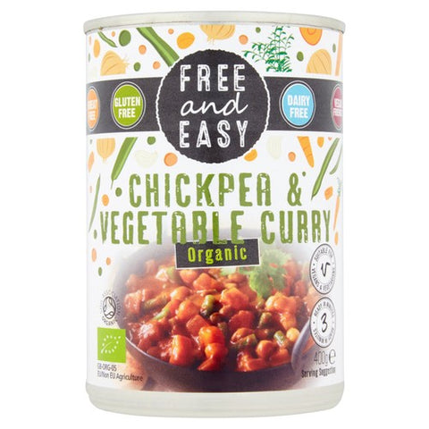 Free & Easy Free From Organic Chick Pea & Vegetable Curry 400g (Pack of 2)