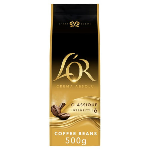 L'OR Crema Absolu Classique Coffee Beans 500g (Pack of 2)