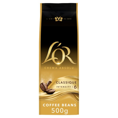 L'OR Crema Absolu Classique Coffee Beans 500g (Pack of 2)