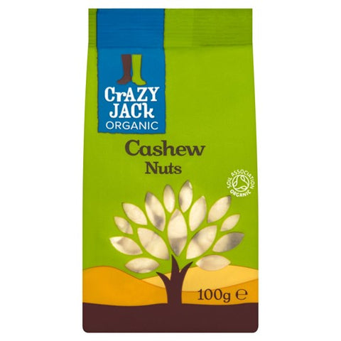 Crazy Jack Organic Cashew Nuts 100g (Pack of 3)