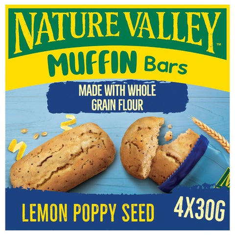 Nature Valley Muffin Bars Lemon Poppy Seed Cereal Bars 4 x 30g (Pack of 3)