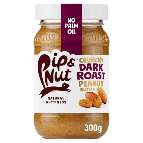 Pip & Nut Ultimate Dark Roast Crunchy Peanut Butter 300g (Pack of 2)