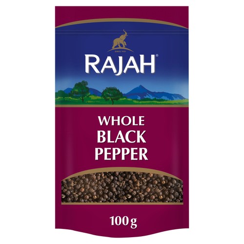 Rajah Spices Whole Black Pepper 100g (Pack of 2)