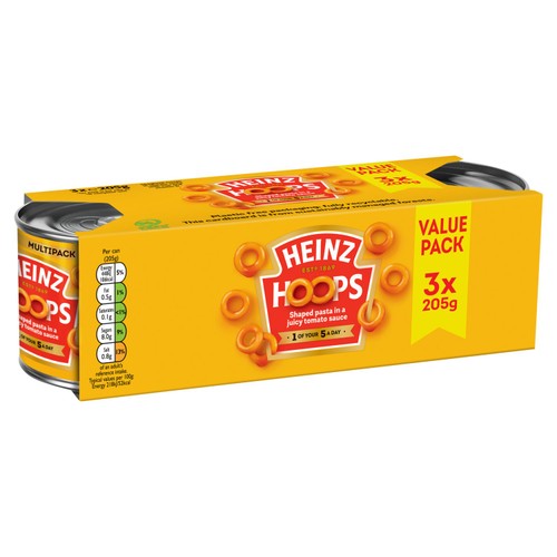 Heinz Triple Pack Spaghetti Hoops 3 x 205g (Pack of 2)