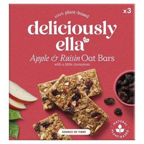 Deliciously Ella Apple, Raisin & Cinnamon Oat Bar Multipack 3 x 50g (Pack of 3)