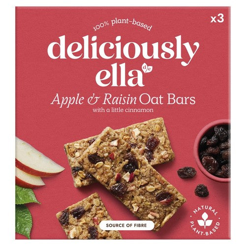 Deliciously Ella Apple, Raisin & Cinnamon Oat Bar Multipack 3 x 50g (Pack of 3)