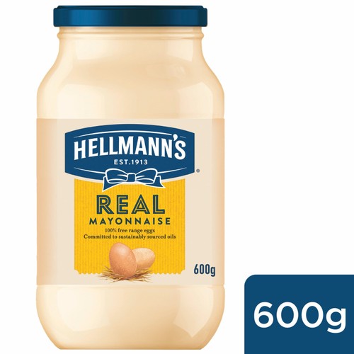 Hellmann's Real Mayonnaise 600g (Pack of 2)