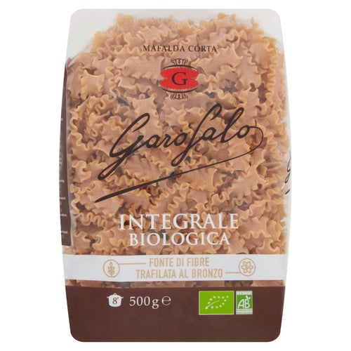 Garofalo Organic Whole Wheat Mafalda Corta Pasta 500g (Pack of 3)