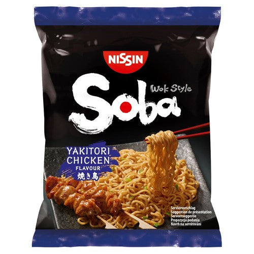 Nissin Soba Yakitori Chicken Instant Wok Style Noodles 110g (Pack of 3)