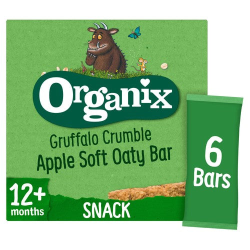 Organix Gruffalo Crumble Apple Soft Oaty Bars 6 x 23g (Pack of 3)