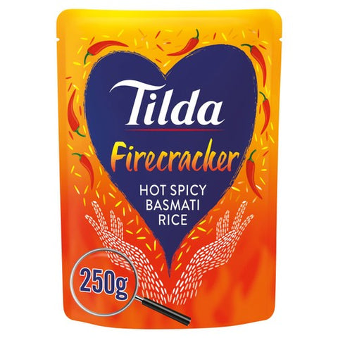 Tilda Microwave Hot Firecracker Basmati Rice 250g (Pack of 2)
