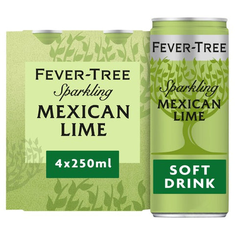 Fever-Tree Sparkling Mexican Lime 4 x 250ml (Pack of 2)