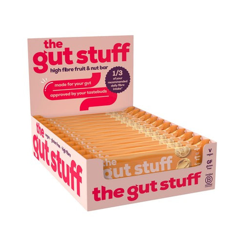The Gut Stuff Peanut Butter Fruit Nut High Fibre Box Bars 12 x 35g (Pack 3)