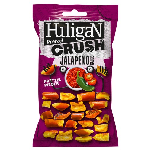 Huligan Pretzel Crush Jalapeno 65g (Pack of 6)