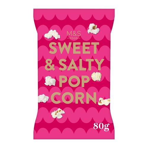 M&S Sweet & Salty Popcorn 80g (Pack of 6)
